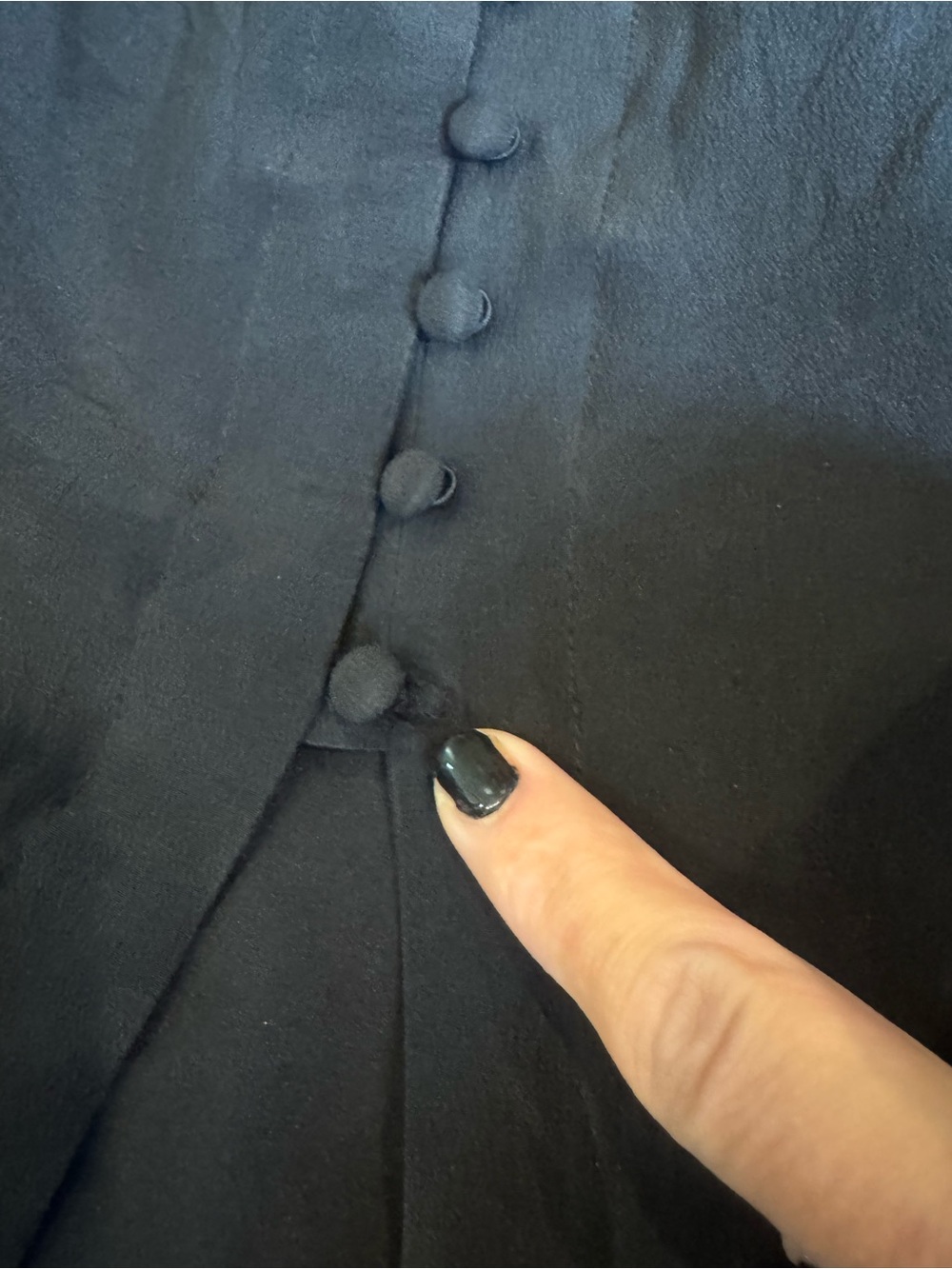 Madewell Black Button-Front Slip Dress - Picture 3 of 4